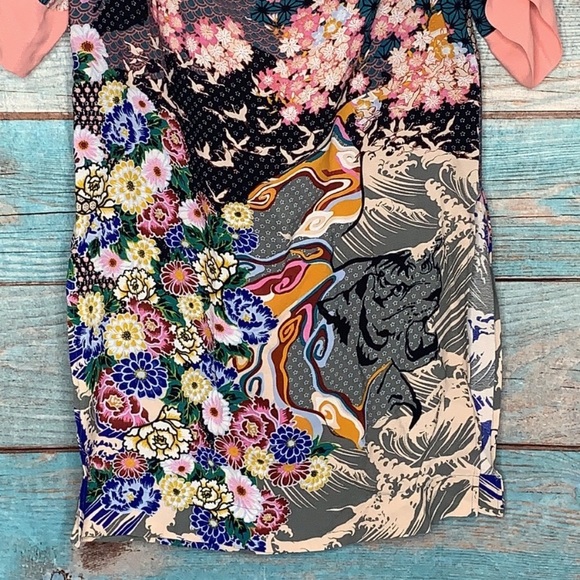 Anthropologie Maeve Kai Kimono Tunic Dress X Small Floral - Picture 4 of 8